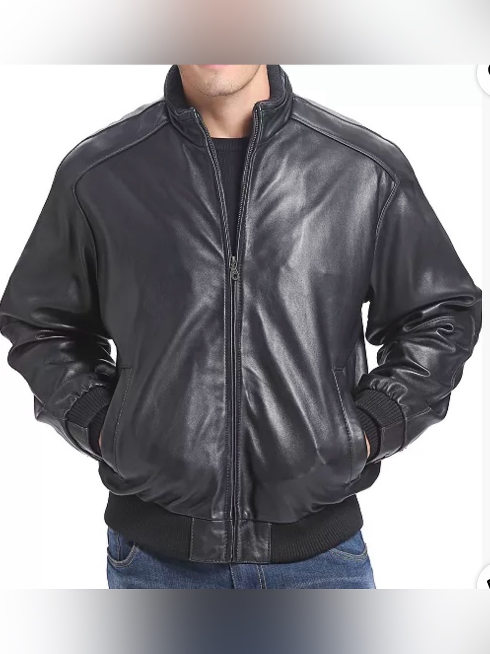 NWT! BGSD Big & Tall City Leather Bomber Jacket